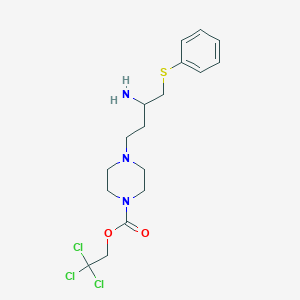 molecular formula C17H24Cl3N3O2S B13675313 2,2,2-Trichloroethyl 4-(3-amino-4-(phenylthio)butyl)piperazine-1-carboxylate 