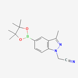 2-(3-Methyl-5-(4,4,5,5-tetramethyl-1,3,2-dioxaborolan-2-yl)-1H-indazol-1-yl)acetonitrile