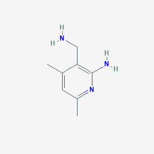 molecular formula C8H13N3 B1367542 3-(氨甲基)-4,6-二甲基吡啶-2-胺 CAS No. 96551-20-1