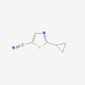 molecular formula C7H6N2S B13675603 2-Cyclopropylthiazole-5-carbonitrile 