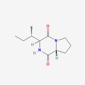 molecular formula C11H18N2O2 B1367573 (3S,8AR)-3-[(1S)-1-methylpropyl]hexahydropyrrolo[1,2-a]pyrazine-1,4-dione 