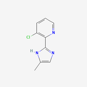 molecular formula C9H8ClN3 B13675736 3-Chloro-2-(5-methyl-2-imidazolyl)pyridine 