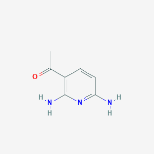 molecular formula C7H9N3O B13675759 1-(2,6-Diaminopyridin-3-YL)ethanone CAS No. 1393554-95-4