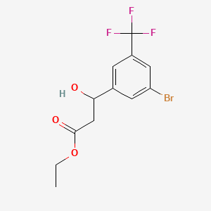 Ethyl 3-(3-bromo-5-(trifluoromethyl)phenyl)-3-hydroxypropanoate