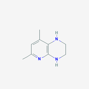 molecular formula C9H13N3 B13675819 6,8-Dimethyl-1,2,3,4-tetrahydropyrido[2,3-b]pyrazine 