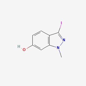 molecular formula C8H7IN2O B13675845 3-Iodo-1-methyl-1H-indazol-6-ol 