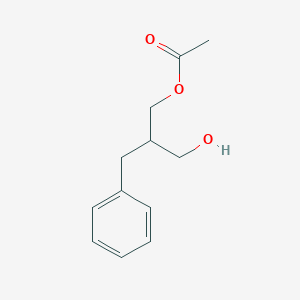 molecular formula C12H16O3 B1367585 2-Benzyl-3-hydroxypropyl acetate CAS No. 90107-01-0