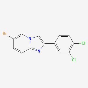 molecular formula C13H7BrCl2N2 B13675853 6-Bromo-2-(3,4-dichlorophenyl)imidazo[1,2-a]pyridine 