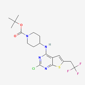 N-(1-Boc-4-piperidyl)-2-chloro-6-(2,2,2-trifluoroethyl)thieno[2,3-d]pyrimidin-4-amine