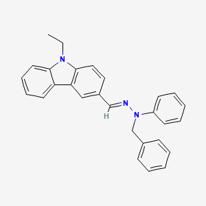 molecular formula C28H25N3 B1367587 9-Ethylcarbazole-3-carboxaldehyde N-Benzyl-N-phenylhydrazone CAS No. 75238-79-8