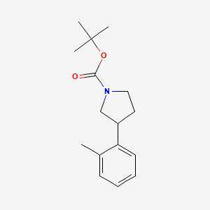 molecular formula C16H23NO2 B13675891 1-Boc-3-(o-tolyl)pyrrolidine 