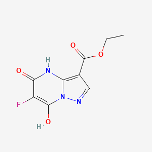 molecular formula C9H8FN3O4 B13675927 Ethyl 6-fluoro-5,7-dihydroxypyrazolo[1,5-a]pyrimidine-3-carboxylate 