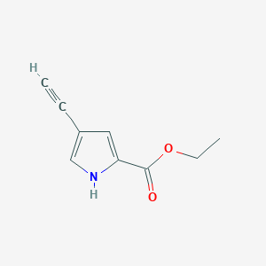 molecular formula C9H9NO2 B13675934 Ethyl 4-ethynyl-1H-pyrrole-2-carboxylate 