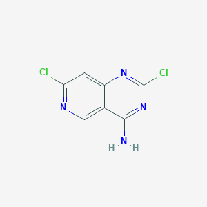 molecular formula C7H4Cl2N4 B13675982 2,7-Dichloropyrido[4,3-d]pyrimidin-4-amine 