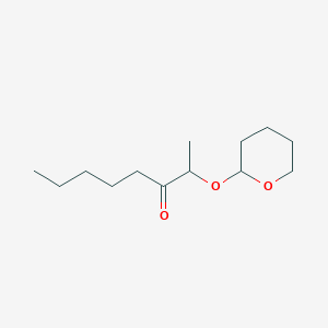 2-[(Tetrahydro-2H-pyran-2-yl)oxy]octan-3-one