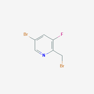 molecular formula C6H4Br2FN B13675995 5-Bromo-2-(bromomethyl)-3-fluoropyridine 