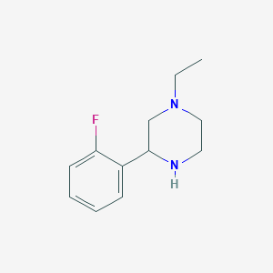 molecular formula C12H17FN2 B1367603 1-Ethyl-3-(2-fluorophenyl)piperazine 