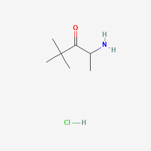 molecular formula C7H16ClNO B13676034 4-Amino-2,2-dimethyl-3-pentanone Hydrochloride 