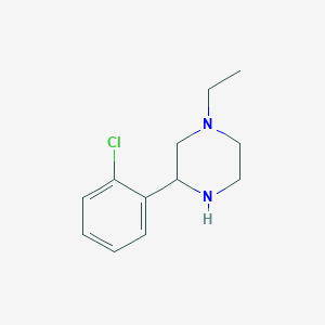 molecular formula C12H17ClN2 B1367604 3-(2-Chlorophenyl)-1-ethylpiperazine 