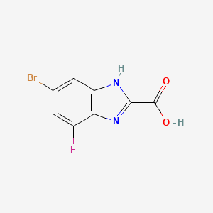 molecular formula C8H4BrFN2O2 B13676093 6-Bromo-4-fluorobenzimidazole-2-carboxylic Acid 