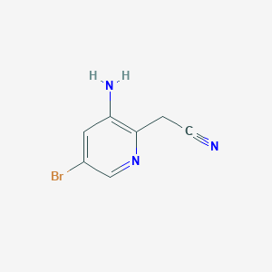 molecular formula C7H6BrN3 B13676101 2-(3-Amino-5-bromopyridin-2-YL)acetonitrile CAS No. 886373-07-5