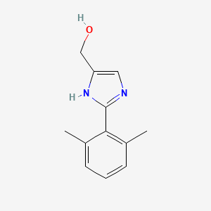 molecular formula C12H14N2O B13676135 2-(2,6-Dimethylphenyl)imidazole-5-methanol 