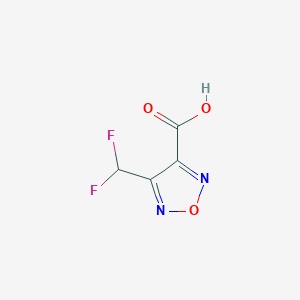 molecular formula C4H2F2N2O3 B13676220 4-(Difluoromethyl)-1,2,5-oxadiazole-3-carboxylic acid 