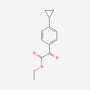 molecular formula C13H14O3 B1367624 Ethyl 2-(4-cyclopropylphenyl)-2-oxoacetate 