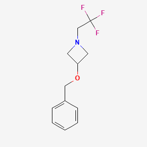 molecular formula C12H14F3NO B13676251 3-(Benzyloxy)-1-(2,2,2-trifluoroethyl)azetidine 