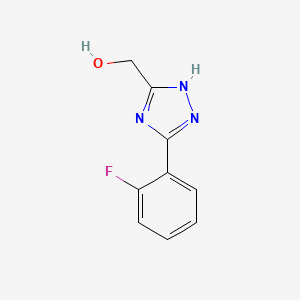 molecular formula C9H8FN3O B13676259 [5-(2-Fluorophenyl)-1H-1,2,4-triazol-3-yl]methanol 