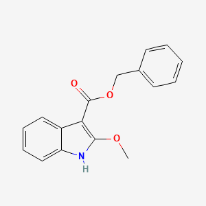 molecular formula C17H15NO3 B13676272 Benzyl 2-Methoxy-1H-indole-3-carboxylate 