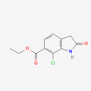 molecular formula C11H10ClNO3 B13676305 Ethyl 7-chloro-2-oxoindoline-6-carboxylate 