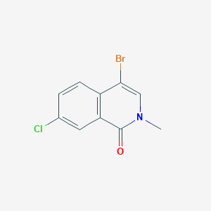 molecular formula C10H7BrClNO B13676365 4-Bromo-7-chloro-2-methylisoquinolin-1(2H)-one 