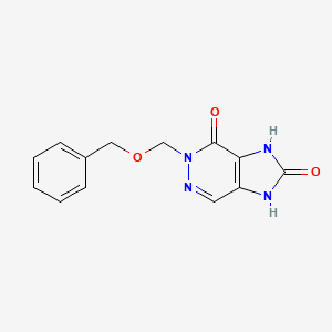 molecular formula C13H12N4O3 B13676381 5-[(Benzyloxy)methyl]-1H-imidazo[4,5-d]pyridazine-2,4(3H,5H)-dione 