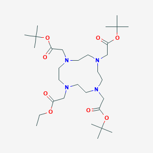 molecular formula C30H56N4O8 B13676419 Ethyl 2-[4,7,10-tris[2-[(2-methylpropan-2-yl)oxy]-2-oxoethyl]-1,4,7,10-tetrazacyclododec-1-yl]acetate 