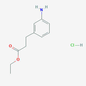 molecular formula C11H16ClNO2 B1367650 Ethyl 3-(3-aminophenyl)propanoate hydrochloride CAS No. 99255-43-3