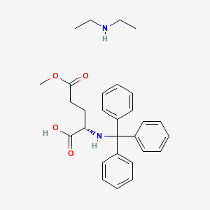 molecular formula C29H36N2O4 B1367654 5-Methoxy-5-oxo-N-tritylnorvaline diethylamine 