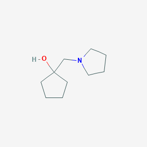 molecular formula C10H19NO B1367683 1-(1-Pyrrolidinylmethyl)cyclopentanol 