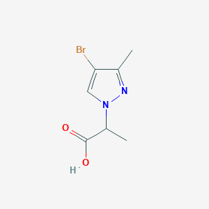 molecular formula C7H9BrN2O2 B1367694 2-(4-溴-3-甲基-1H-吡唑-1-基)丙酸 CAS No. 925200-46-0
