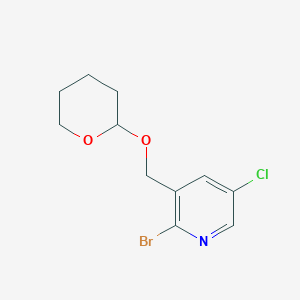 2-Bromo-5-chloro-3-[[(tetrahydro-2H-pyran-2-yl)oxy]methyl]pyridine