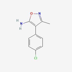 molecular formula C10H9ClN2O B1367701 4-(4-氯苯基)-3-甲基异噁唑-5-胺 CAS No. 98947-25-2