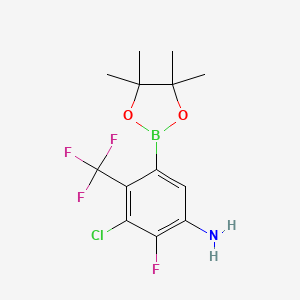 5-Amino-3-chloro-4-fluoro-2-(trifluoromethyl)phenylboronic Acid Pinacol Ester