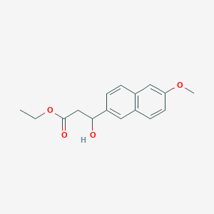 molecular formula C16H18O4 B13677026 Ethyl 3-Hydroxy-3-(6-methoxy-2-naphthyl)propanoate 