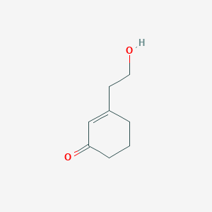 molecular formula C8H12O2 B13677032 3-(2-Hydroxyethyl)-2-cyclohexenone 