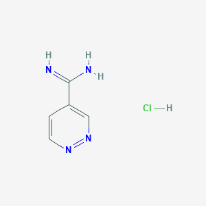 molecular formula C5H7ClN4 B13677069 Pyridazine-4-carboximidamide Hydrochloride 