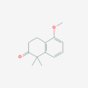 molecular formula C13H16O2 B13677105 5-methoxy-1,1-dimethyl-3,4-dihydronaphthalen-2(1H)-one 