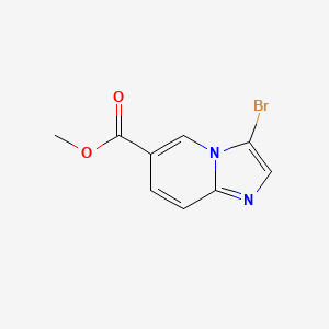 molecular formula C9H7BrN2O2 B1367711 3-溴咪唑并[1,2-a]吡啶-6-甲酸甲酯 CAS No. 886361-98-4