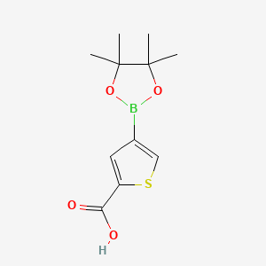 molecular formula C11H15BO4S B1367716 4-(4,4,5,5-Tetramethyl-1,3,2-dioxaborolan-2-yl)thiophene-2-carboxylic acid CAS No. 1010836-19-7