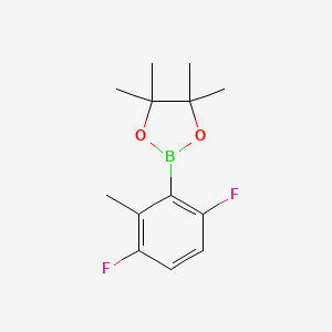 molecular formula C13H17BF2O2 B1367717 2-(3,6-二氟-2-甲基苯基)-4,4,5,5-四甲基-1,3,2-二氧杂硼环丁烷 CAS No. 1025707-98-5
