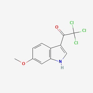 molecular formula C11H8Cl3NO2 B13677172 2,2,2-Trichloro-1-(6-methoxy-3-indolyl)ethanone 